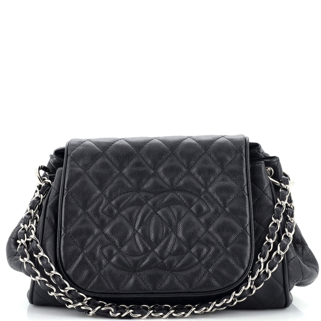 Chanel Beige Clair Quilted Caviar Leather Timeless Accordion Flap