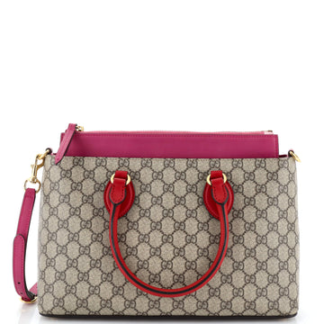 Gucci Linea A Convertible Tote GG Coated Canvas Small