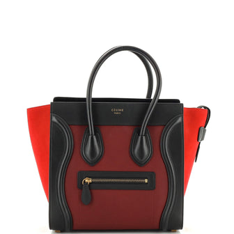 Celine Tricolor Luggage Bag Leather Micro