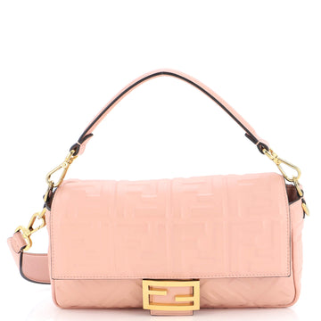 Fendi Baguette NM Bag Zucca Embossed Leather Medium