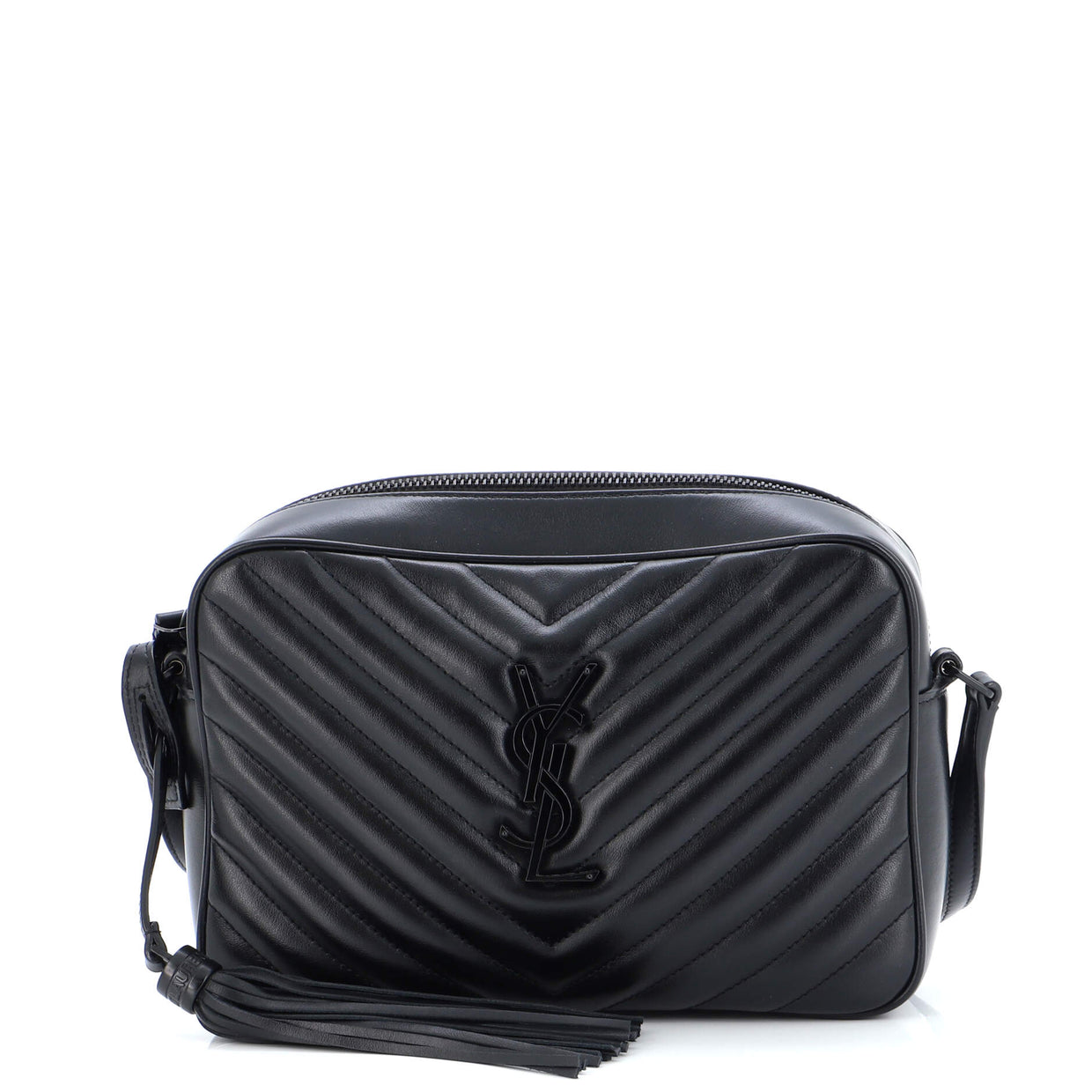 Saint Laurent Lou Camera Bag Matelasse Chevron Leather Small Black 2353573