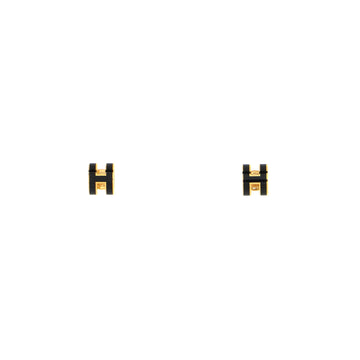 Hermes Pop H Stud Earrings Metal and Enamel Mini