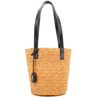 Saint Laurent Panier Basket Shopper Raffia Small
