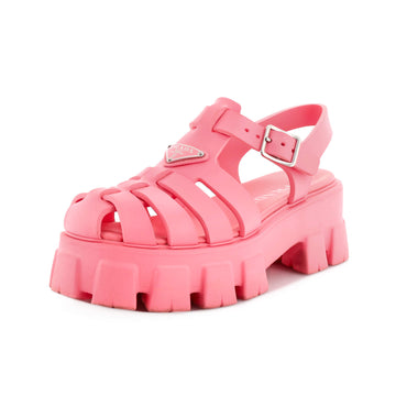 Prada Women's Monolith Cage Platform Sandals Rubber