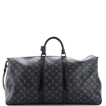 Louis Vuitton Keepall Bandouliere Bag Monogram Eclipse Canvas 55