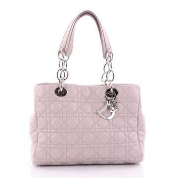 Christian Dior Soft Shopping Tote Cannage Quilt Lambskin Pink 2354501
