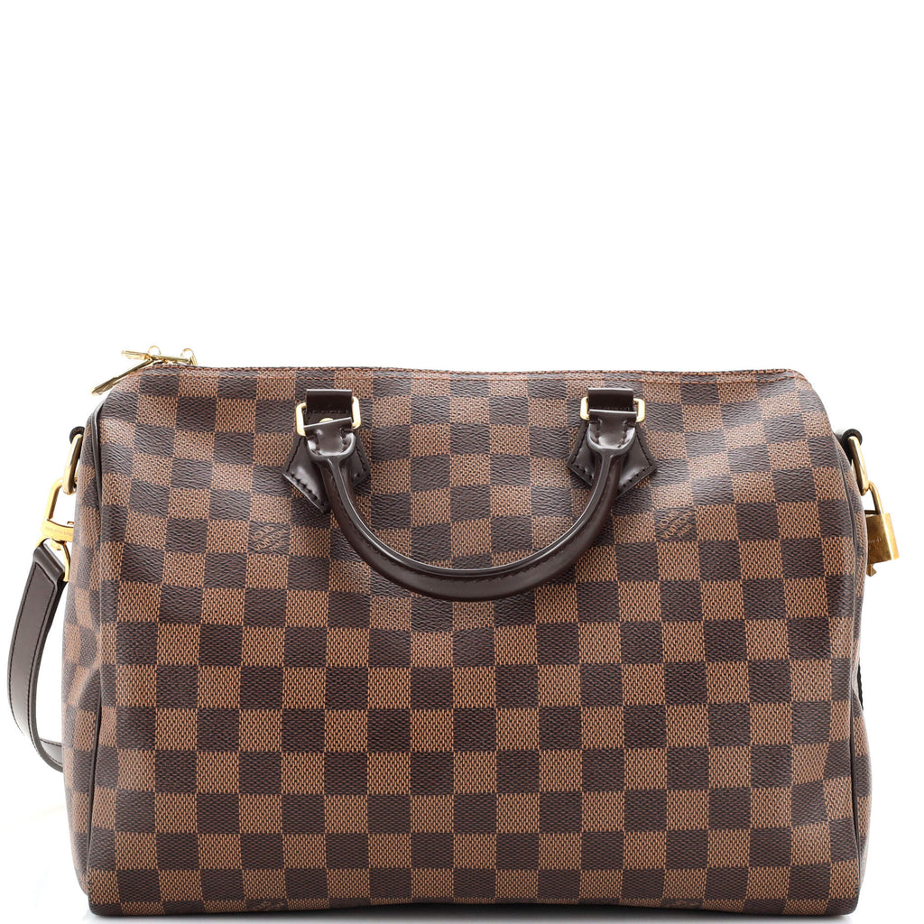 Louis Vuitton Speedy Bandouliere Bag Damier 30 Brown