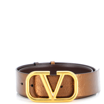 Valentino Garavani VLogo Reversible Belt Leather Wide