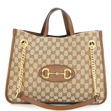 Gucci Horsebit 1955 Chain Tote GG Canvas Medium