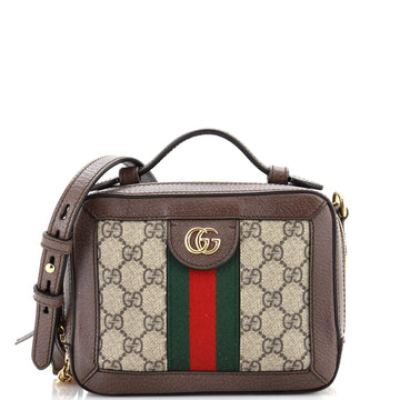 Gucci Ophidia Zip Around Camera Bag GG Coated Canvas Mini