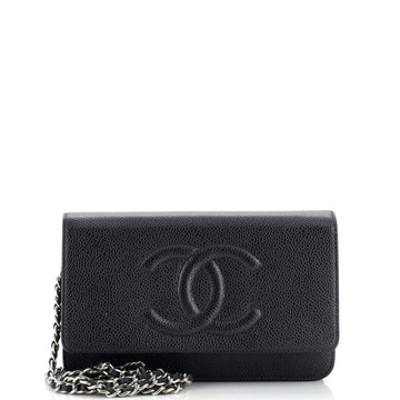 Chanel Timeless Wallet on Chain Caviar