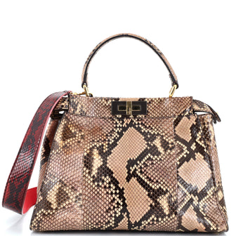 Fendi Peekaboo Bag Python Regular