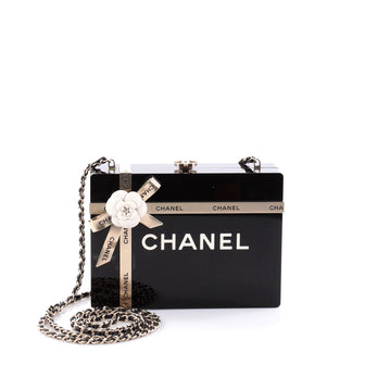 Chanel Gift Box Minaudiere Plexiglass Black