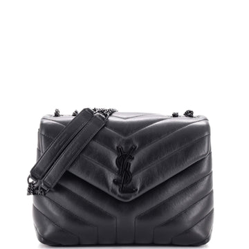 Saint Laurent Loulou Shoulder Bag Matelasse Chevron Leather Small