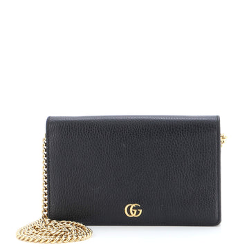Gucci Petite GG Marmont Chain Wallet Leather Mini