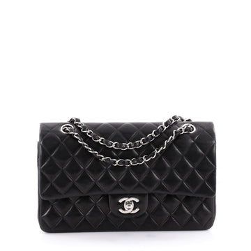 Chanel Classic Double Flap Bag Quilted Lambskin Medium Black 2356201