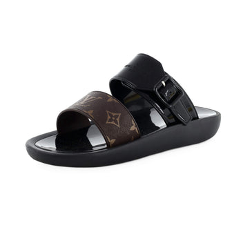 Louis Vuitton Women's Sunbath Flat Mule Sandals Monogram Canvas and Rubber