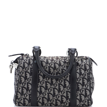 Christian Dior Vintage Trotter Boston Bag Diorissimo Canvas Small