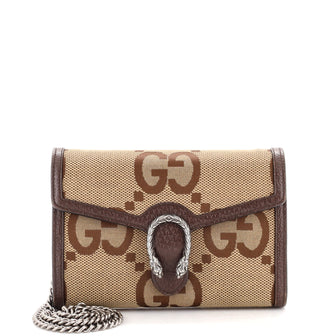 Gucci Dionysus Chain Wallet Jumbo GG Canvas Small