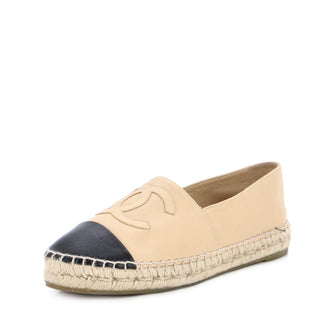 Chanel Women's CC Cap Toe Espadrilles Leather