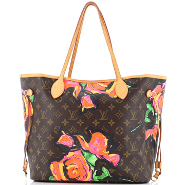 Louis Vuitton Neverfull Tote Limited Edition Monogram Roses MM