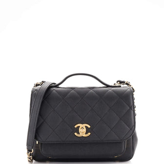 Chanel Business Affinity Flap Bag Quilted Caviar Mini Black 2357181