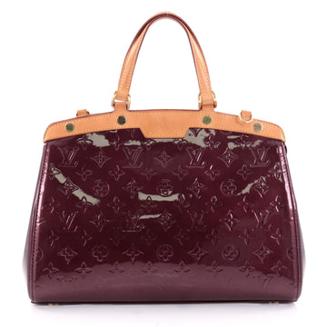 Louis Vuitton Brea Handbag Monogram Vernis MM Purple