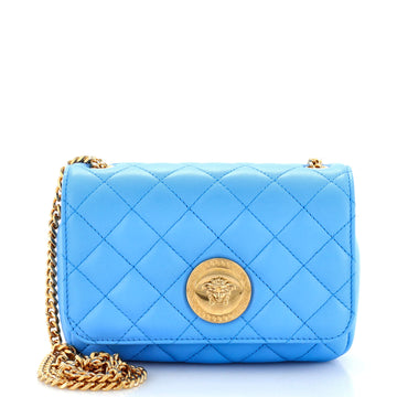 Versace Medusa Icon Chain Flap Bag Quilted Leather Mini