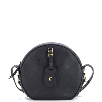 Louis Vuitton Boite Chapeau Souple Bag Monogram Empreinte Leather mm Black