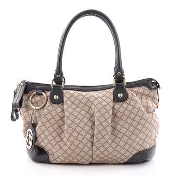 Gucci Sukey Top Handle Satchel Diamante Canvas Medium Neutral 2357703