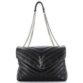 Saint Laurent Loulou Shoulder Bag Matelasse Chevron Leather Medium