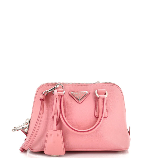 Prada Saffiano Mini Promenade Bag - Red Mini Bags, Handbags