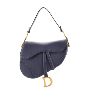 Christian Dior Saddle Handbag Leather Medium