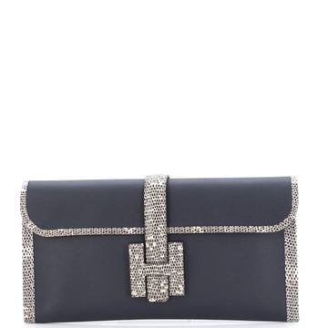 Hermes Jige Elan Clutch Swift with Lizard 29