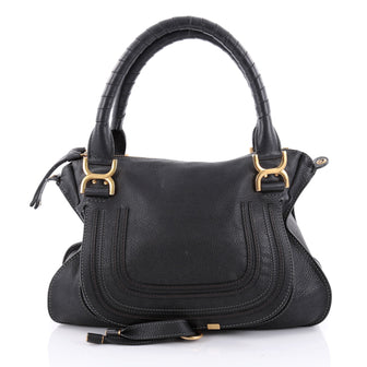 Chloe Marcie Satchel Leather Medium Blue 2358202