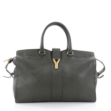 Saint Laurent Chyc Cabas Tote Leather Large Green 2358203