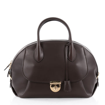 Salvatore Ferragamo Fiamma Satchel Leather Large Brown 2358301