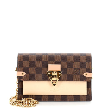 Louis Vuitton Vavin Chain Wallet NM Damier with Leather