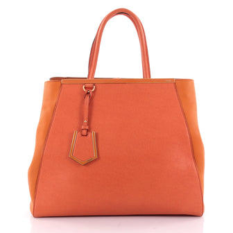 Fendi 2Jours Handbag Leather Large Orange 2358502