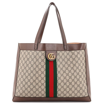 Gucci Ophidia Soft Open Tote GG Coated Canvas East West