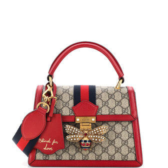 Gucci Queen Margaret Top Handle Bag GG Coated Canvas Small
