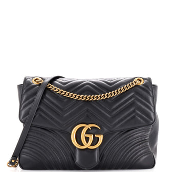 Gucci GG Marmont Flap Bag Matelasse Leather Large