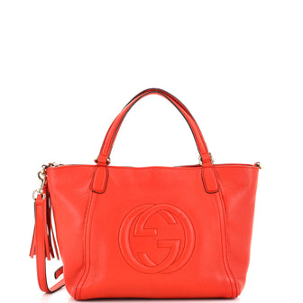 Gucci Soho Convertible Top Handle Bag Leather Small