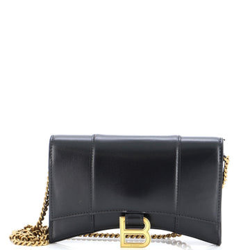 Balenciaga Hourglass Chain Wallet Leather