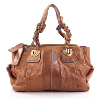 Chloe Heloise Tote Leather Medium Brown 2359802