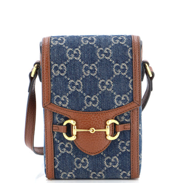 Gucci Horsebit 1955 Crossbody Bag GG Denim Mini