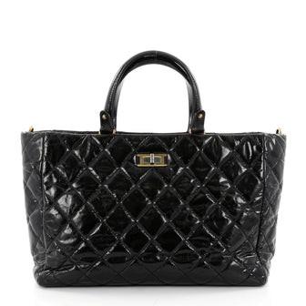 Chanel Rita Tote Quilted Glazed Crackled Calfskin Small 2360101