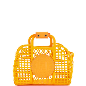 Fendi FF Logo Stamp Basket Tote PVC Small