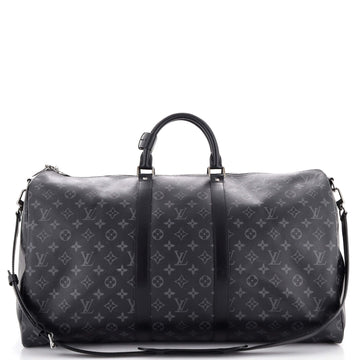 Louis Vuitton Keepall Bandouliere Bag Monogram Eclipse Canvas 55