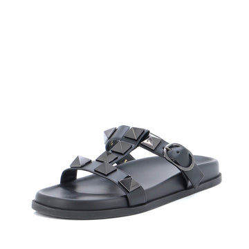Valentino Garavani Women's Roman Stud Flat Sandals Leather